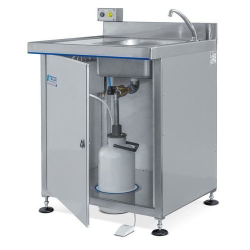 Lavandino da laboratorio - Lavello RIA - ITECO Engineering Italy - in acciaio inossidabile / ad altezza regolabile / a pedale