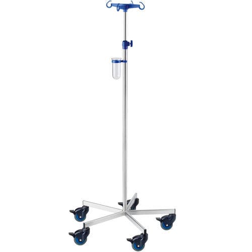Asta portaflebo con rotelle - GSPRI-M12121 - G. SAMARAS SA - Medical Gas Solutions - 4 ganci