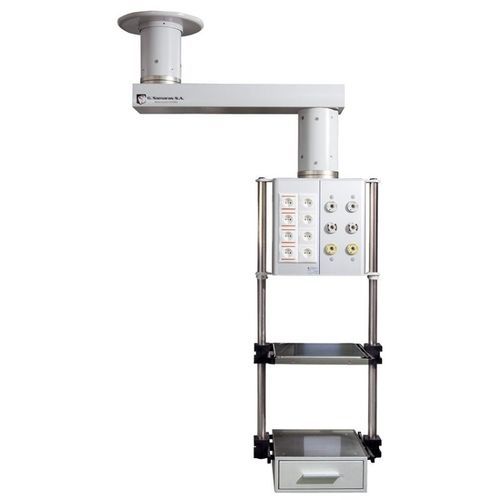 Braccio di distribuzione a soffitto - VERGINA IV - G. SAMARAS SA - Medical Gas Solutions - per terapia intensiva / con ripiani