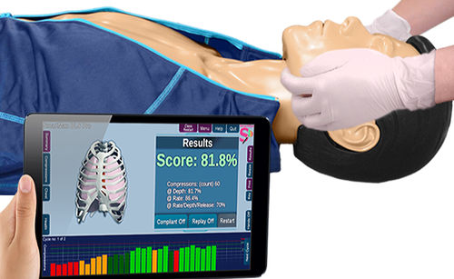 Manichino didattico per assistenza generale - BLS Pro - SmartMan - per RCP / di torso / con console elettronica