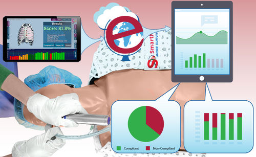 Manichino didattico per interventi di emergenza - ALS Pro+e - SmartMan - per ventilazione artificiale / per RCP / di adulto