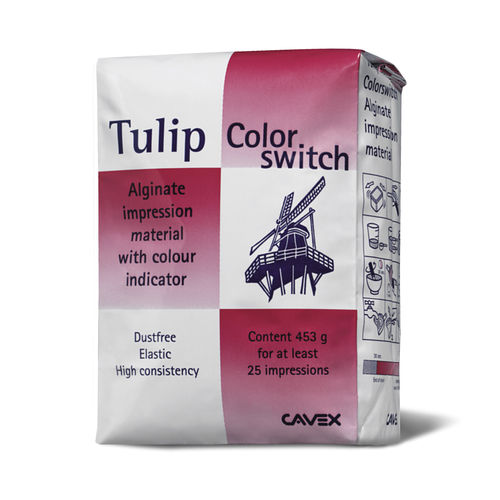 Materiale odontoiatrico in alginato - Tulip Colorswitch - Cavex Holland BV - per portaimpronte