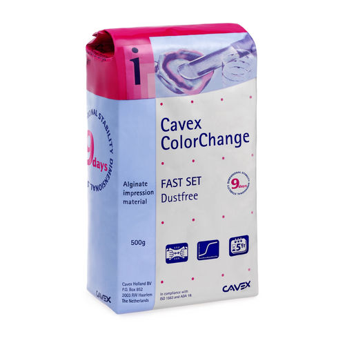 Materiale odontoiatrico in alginato - ColorChange - Cavex Holland BV - per portaimpronte / ortodontico