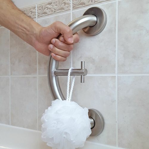 Barra di appoggio per stanza da bagno - PLUS-TH - HealthCraft Products - a muro / in acciaio inossidabile