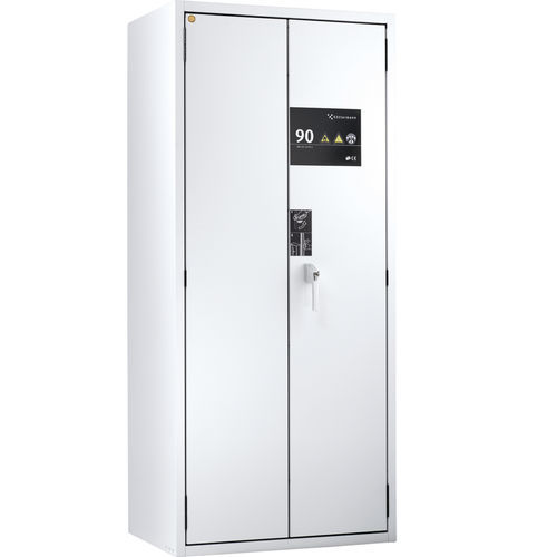 Armadio per bombole di gas - EXPLORIS® FWF 90 - Köttermann - da laboratorio / bianco / 2 porte