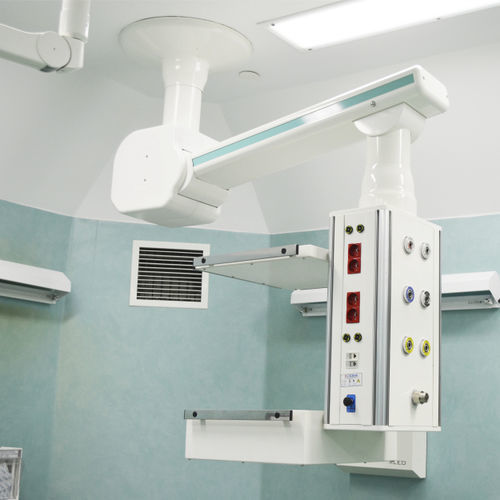 Braccio di distribuzione a soffitto - SMSP-90 - Schönn Medizintechnik - per terapia intensiva / per sala operatoria / semplice