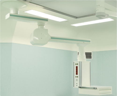 Braccio di distribuzione a soffitto - SMTP-90 - Schönn Medizintechnik - per terapia intensiva / per sala operatoria / articolato