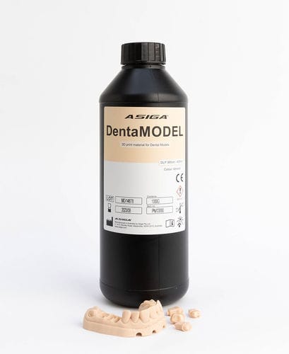 Materiale odontoiatrico in resina - DentaMODEL - ASIGA - di modelizzazione / per stampa 3D / per corone dentali