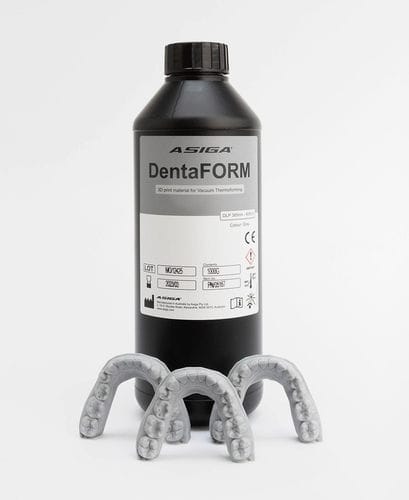 Materiale odontoiatrico in resina - DentaFORM - ASIGA - per ferule terapeutiche / per ferula dentale per attività sportiva / liquido