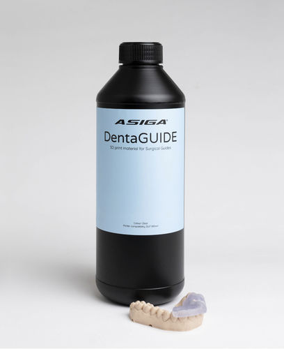 Materiale odontoiatrico in resina - DentaGUIDE - ASIGA - per stampa 3D / liquido / biocompatibile