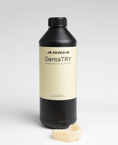 Materiale odontoiatrico in resina - DentaTRY - ASIGA - per portaimpronte / di modelizzazione / per stampa 3D