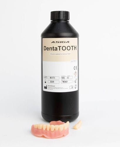 Materiale odontoiatrico in resina - DentaTOOTH - ASIGA - per stampa 3D / liquido / biocompatibile