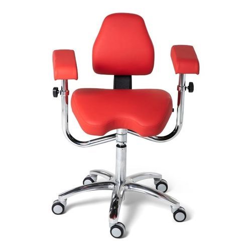 Sedia con braccioli - BackUp - Back Quality Ergonomics - con rotelle / idraulica / ergonomica