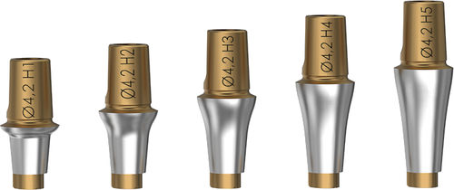 Pilastro dentale per impianto in titanio - Kontact, Kontact S®  - BIOTECH DENTAL - interno / dritto / corto