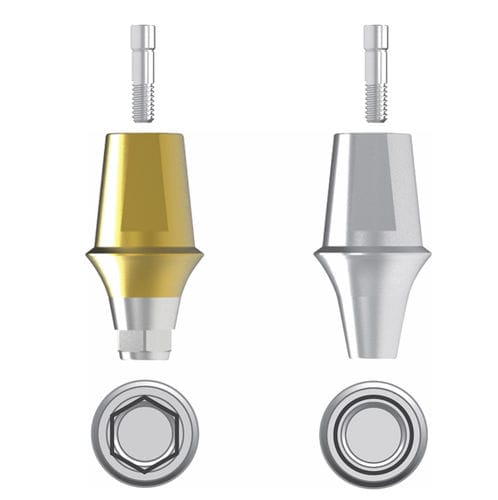Pilastro dentale per impianto in titanio - Sub. Cemented  - Cowellmedi - ad esagono interno / dritto / a vite