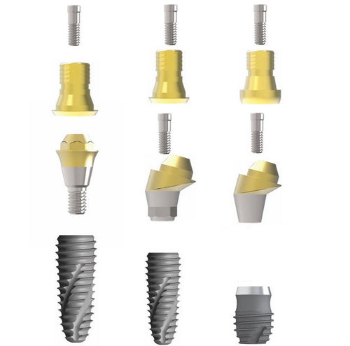 Pilastro dentale per impianto in titanio - Sub. Multi Hybrid Ti-Base - Cowellmedi - interno / esterno / conico interno