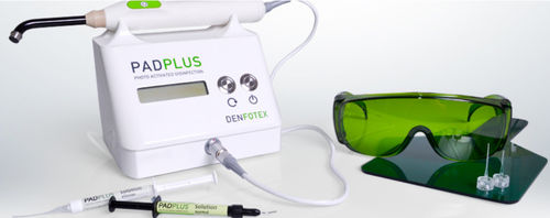 Sistema di disinfezione per igiene dentale - PADPLUS - Denfotex Research Ltd. - fotoattivato / da tavolo