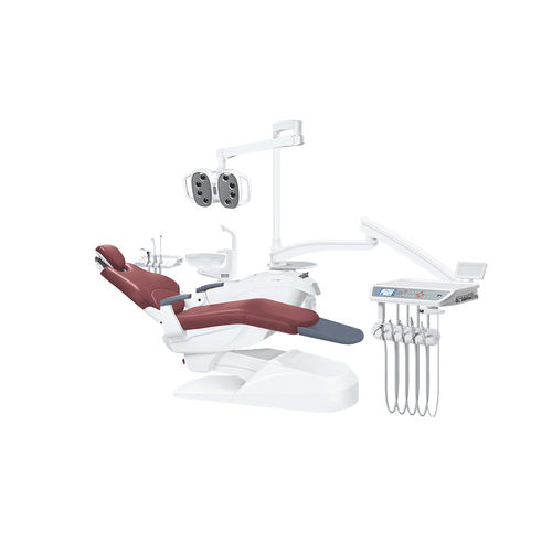 Riunito odontoiatrico con poltrona elettrica - ZA-208A - Foshan Ziann Medical Apparatus Co., Ltd - con poggiatesta flessibile / con camera intraorale / con illuminazione LED