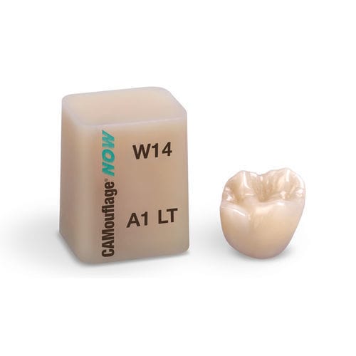 Materiale odontoiatrico in resina - CAMouflage®NOW - Glidewell Europe - di fresatura / provvisorio