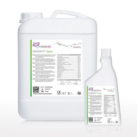 Disinfettante per dispositivi medici - PROSEPT® Sensi - Hygiene360 AG - liquido / 5000 ml / 1000 ml
