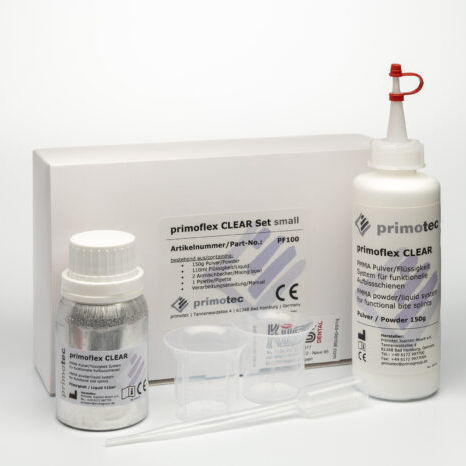 Materiale odontoiatrico in termoplastica - PRIMOFLEX CLEAR - Kuss Dental S.L. - in resina / per ricostruzione dentale / in polvere