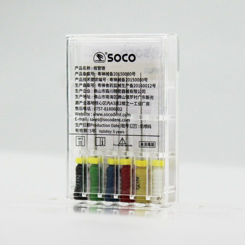 Lima odontoiatrica rotativa - SCF-S.S - SOCO Precision Instrument Co., Ltd. - per trattamenti canalari / in acciaio inossidabile