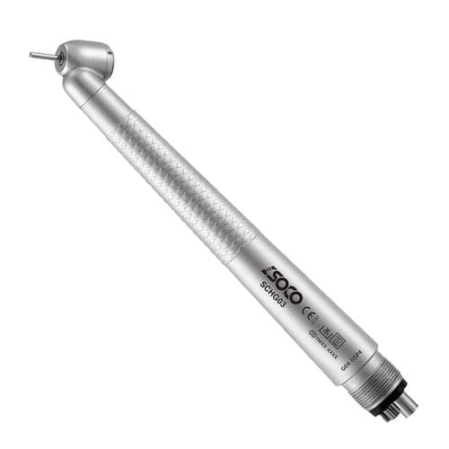 Turbina odontoiatrica - SCHG01 - SOCO Precision Instrument Co., Ltd. - pneumatica / 45° / con pulsante