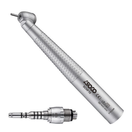 Contrangolo odontoiatrico - SCHF19 - SOCO Precision Instrument Co., Ltd. - pneumatico / 45° / con illuminazione LED