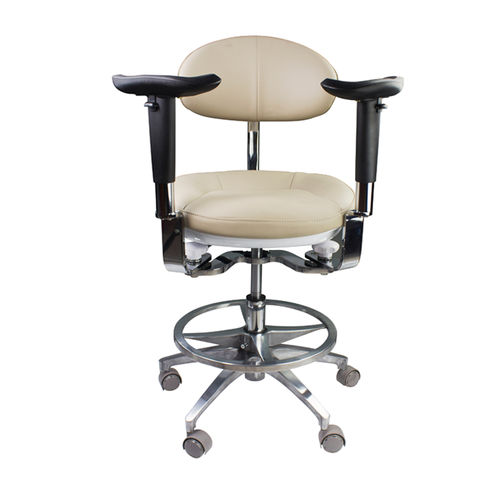 Sedia per clinica odontoiatrica - SCD05 - SOCO Precision Instrument Co., Ltd. - con braccioli / con schienale alto / a forma di sella