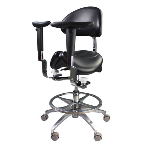 Sedia per clinica odontoiatrica - SCD06 - SOCO Precision Instrument Co., Ltd. - con braccioli / con schienale alto / a forma di sella