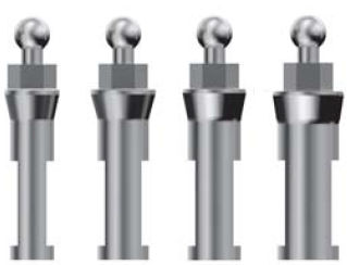 Analogo di impianto dentale in metallo - Ziveco Group - sferico / dritto