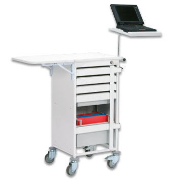 Carrello medico - CMD-5DR-1399006 - ScanModul® - portamedicinali / di trasporto / con ripiano