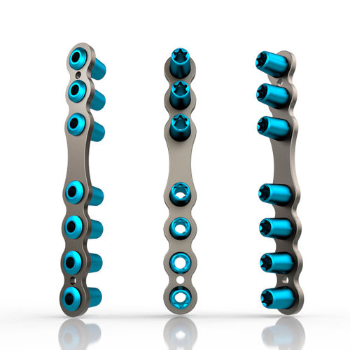 Placca per artrodesi per falange del piede - 2301 series - South America Implants - bloccata / in metallo