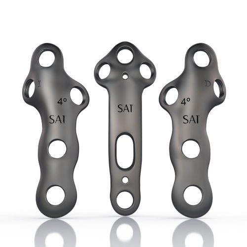 Placca per artrodesi per articolazione metatarso-falangea - 32 series - South America Implants - bloccata / in metallo