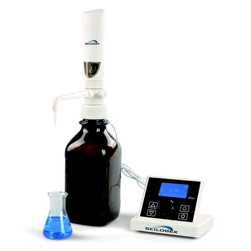 Dispensatore su flacone da laboratorio - iFlow - SCILOGEX - a volume regolabile / elettronico
