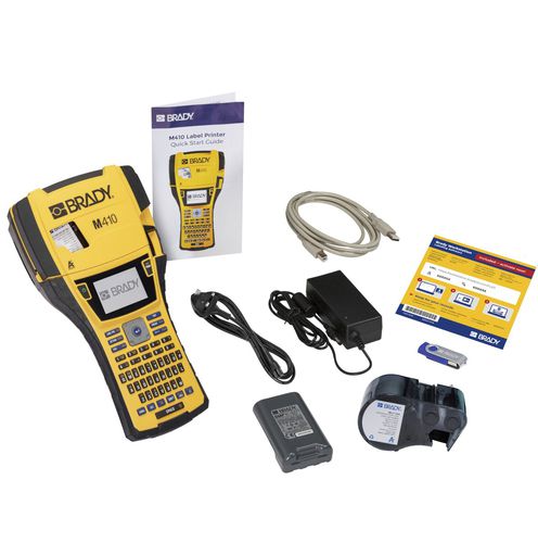 Stampante etichettatrice a trasferimento termico - M410-UK-BWS - Brady EMEA - per etichette con codice a barre / monocromatica / portatile