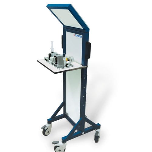 Pannello schermante di radioprotezione raggi Beta - VLS-PET - Comecer - mobile / con finestra