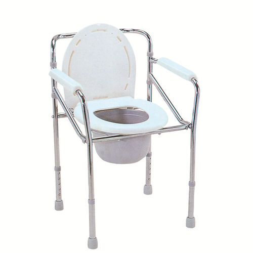 Sedia da toilette con braccioli - BES-BS033 - Besco Medical - con secchio / ad altezza regolabile / pieghevole