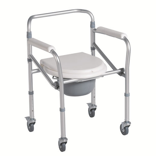 Sedia da toilette con braccioli - BES-BS036 - Besco Medical - con secchio / con rotelle / ad altezza regolabile