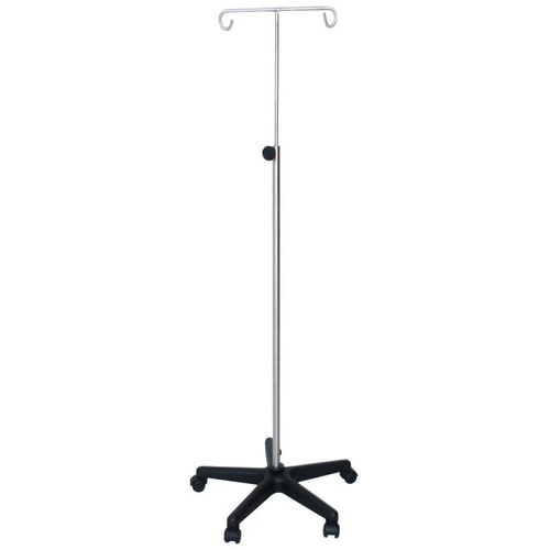Asta portaflebo con rotelle - BES-PM001 - Besco Medical - 2 ganci / telescopica / in acciaio inossidabile