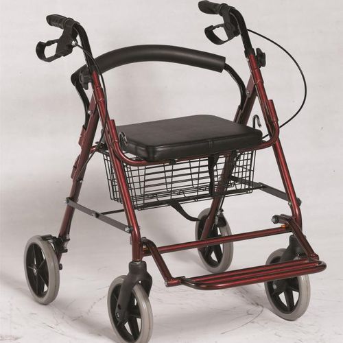 Deambulatore rollator a 4 ruote - BES-WA31 - Besco Medical - con cestello / con sedile / ad altezza regolabile