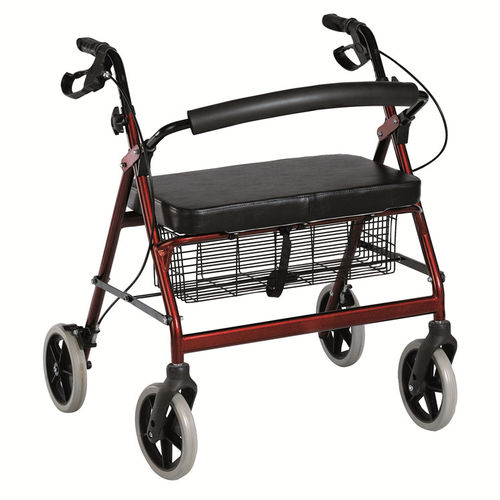 Deambulatore rollator a 4 ruote - BES-WA33 - Besco Medical - bariatrico / con sedile / con cestello