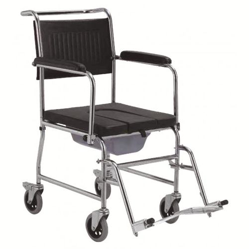 Sedia da toilette con braccioli - BES-BS056 - Besco Medical - con secchio / con rotelle / con apertura igienica