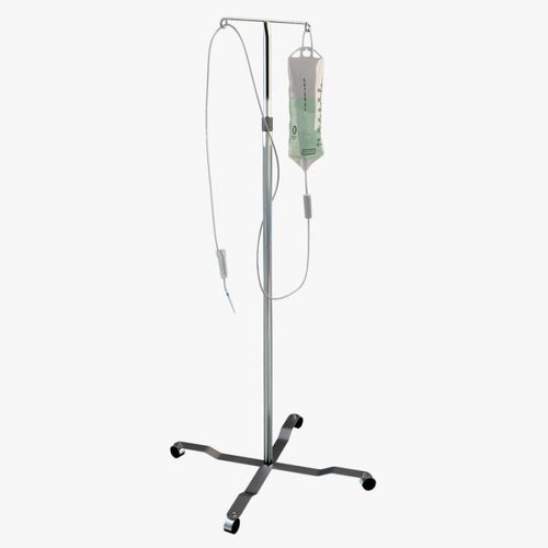 Asta portaflebo con rotelle - BES-PM002 - Besco Medical - 2 ganci / telescopica / in acciaio inossidabile