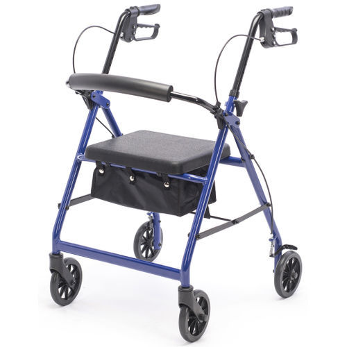 Deambulatore rollator a 4 ruote - BES-RL001 - Besco Medical - telaio in alluminio / con sedile / con braccioli
