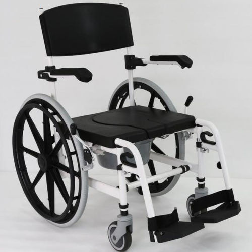 Sedia da toilette con braccioli - BES-BS040d - Besco Medical - con rotelle / con poggiapiedi