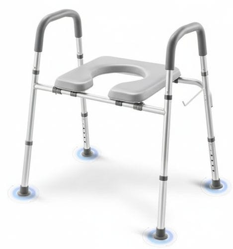Rialzo per WC con braccioli - BES-BS040L - Besco Medical - ad altezza regolabile / bariatrico / per disabili
