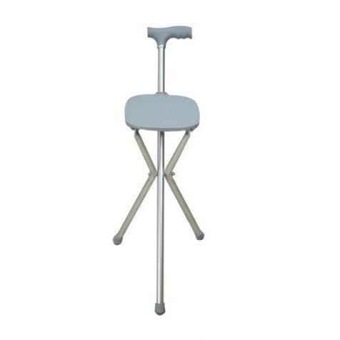 Bastone da passeggio con impugnatura a T - BES-WA11 - Besco Medical - con sedile / pieghevole