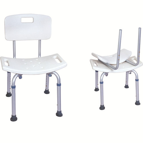 Sedia da doccia con schienale - BES-BS020 - Besco Medical - ad altezza regolabile