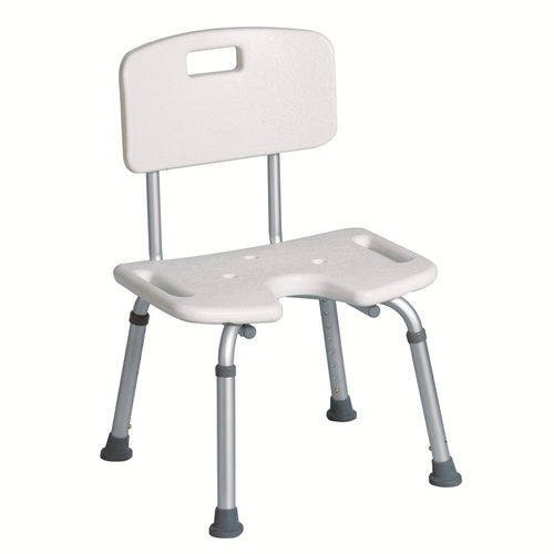 Sedia da doccia con apertura igienica - BES-BS023 - Besco Medical - con schienale / ad altezza regolabile